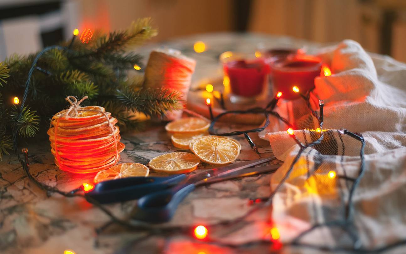 Décoration de table de Noël 