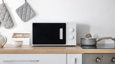micro ondes mecanique blanc